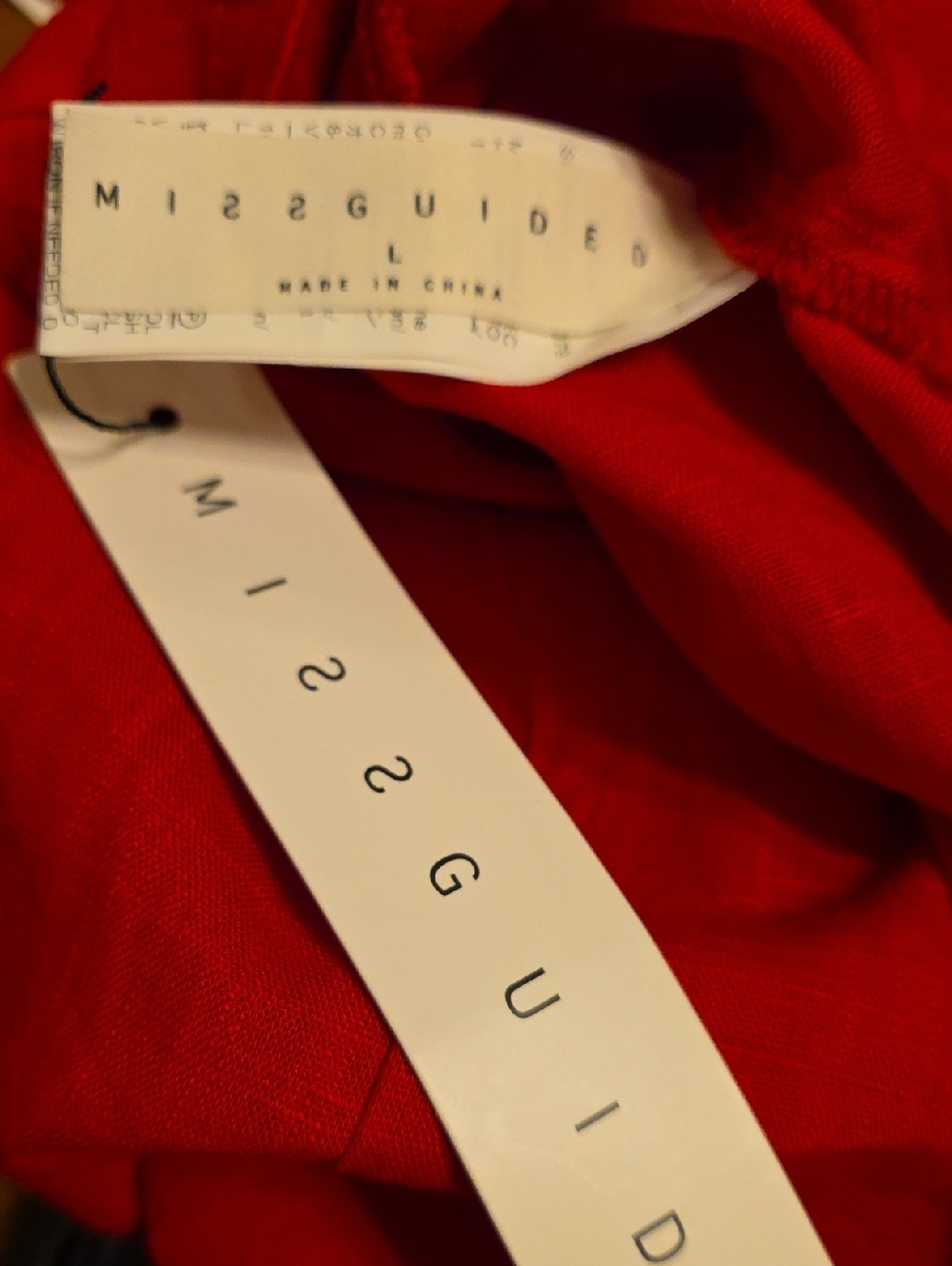 MISSGUIDED Metal Beads Detail Linen Blend Side Cut-Out Maxi Dress Large NWT - Picture 3 of 15